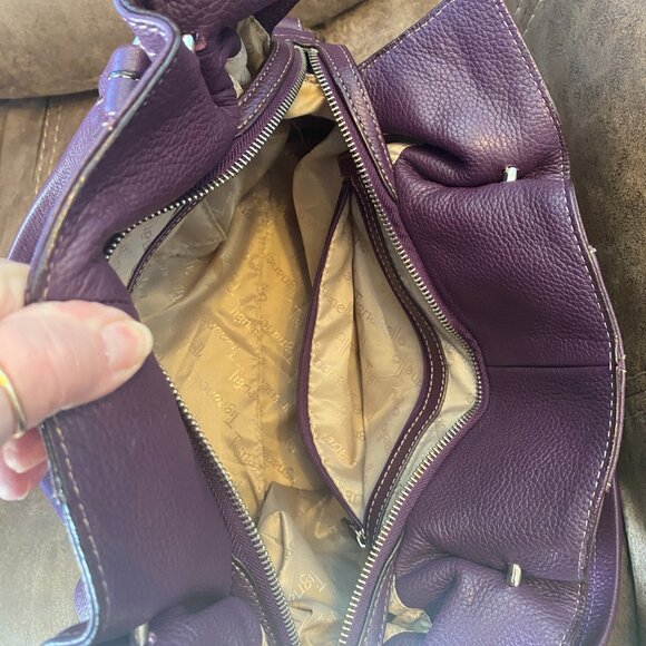 Tignanello Purple Leather Purse - Picture 4 of 9